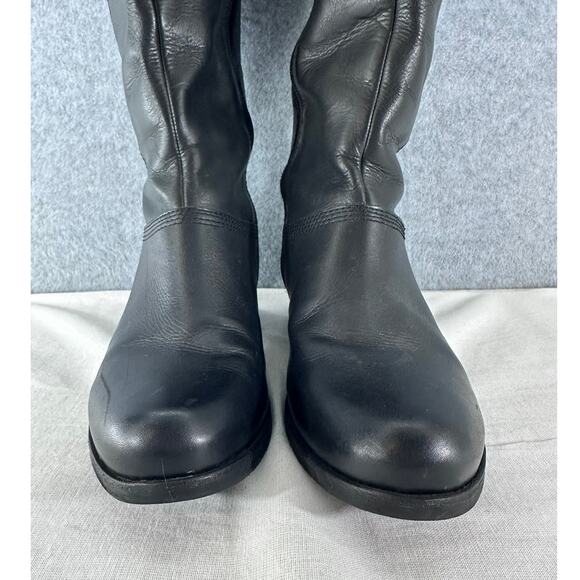 UGG Womens sz 7.5/8 Barton Croco Tall Black Leather Riding Boot Classic SEE DISC - Picture 5 of 14